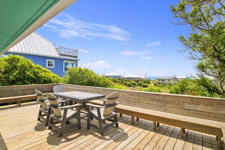 Enjoy meals outdoor on the deck with a view!