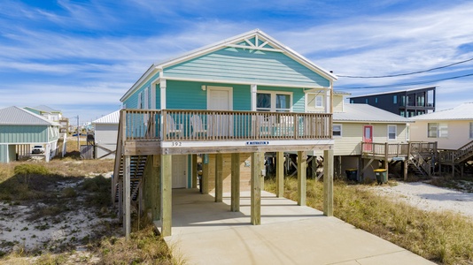 Covered parking and concrete driveway