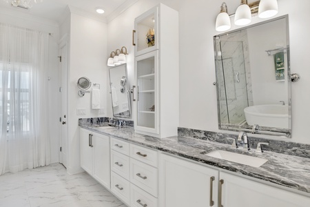 Double vanity in the gorgeous master bath