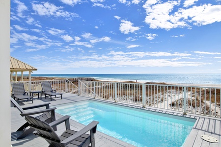 Private beachside pool