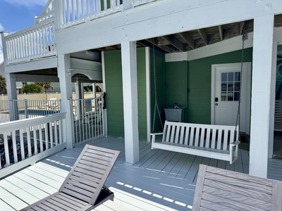 Enjoy the shade or tan in the loungers