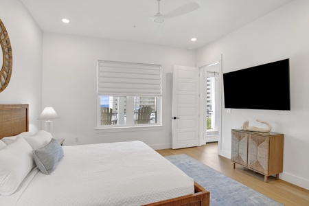 Guest bedroom 2 offers a TV and King bed, sleeps 2