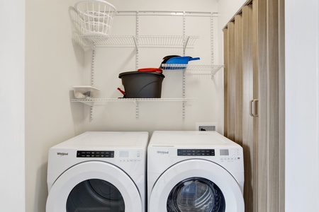 Washer and dryer located on main level of home