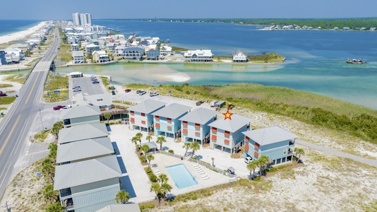 Little Lagoon Pass and beach close to the home