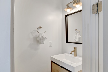 Half bathroom on the main level