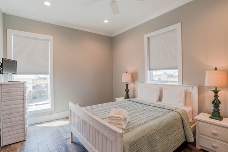 Main Floor Master Bedroom 2, queen bed, ADA compliant bath