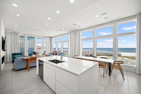 Fully equipped kitchen with Gulf views