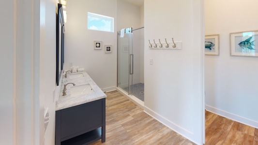 Bedroom 4 private bath with walk-in shower