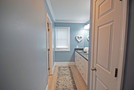 Double vanity in the private bathroom