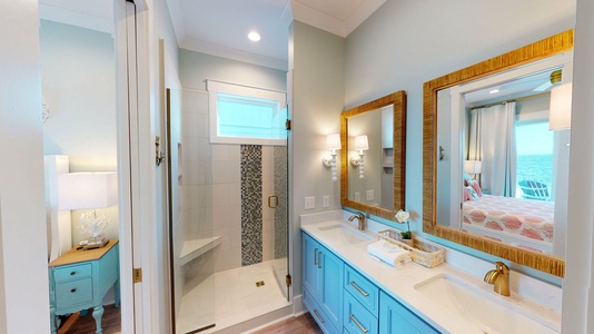 Private bathroom with a walk-in shower in bedroom #1