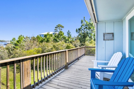 Enjoy outdoor seating with balcony views