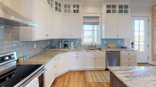 Plenty of counter space next to oven