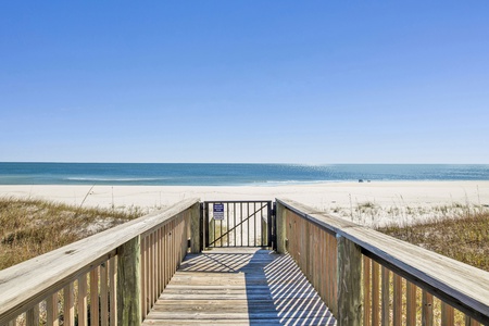Private, gated beach walkover