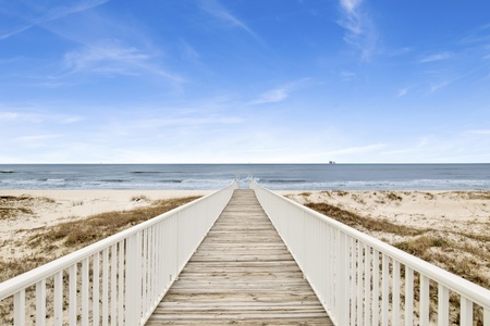 With easy beach access from the private boardwalk