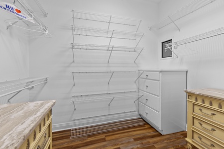 Spacious master closet