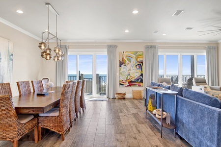 Gulf views from the dining area