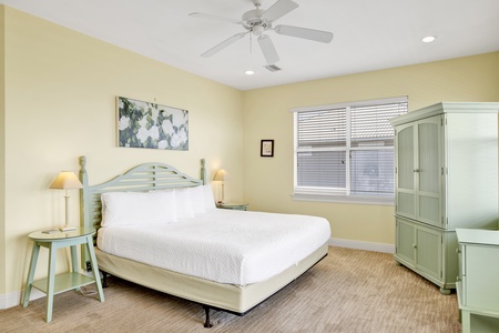 Bedroom 4, 2nd floor, king bed, tv and bath shared with bunk room