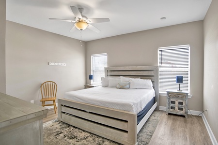 1st floor guest bedroom with King bed, sleeps 2
