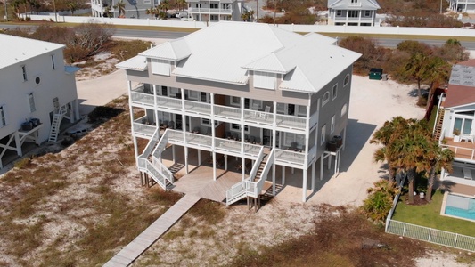 Multi-level beachfront home