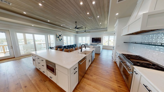 High-end commercial stove and 2 dishwashers