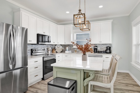 Additional seating at the kitchen island