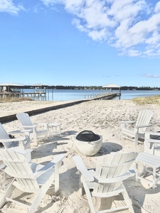 Fire pit with beautiful views of the Lagoon