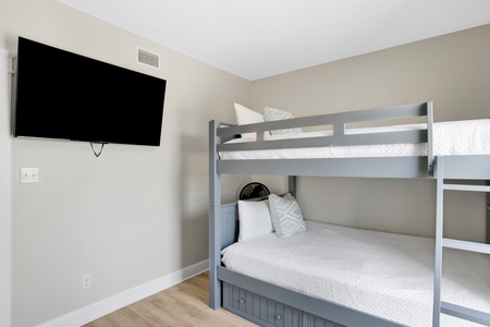 Bedroom 4 offers a Queen bunk bed, sleeping 4