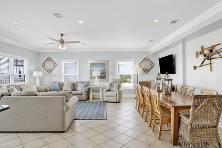 With an open living concept to easily accommodate 18 guests