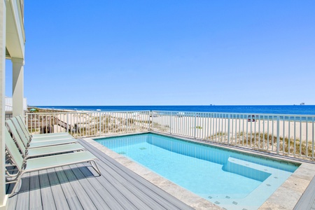 Featuring a private, heated pool overlooking the Gulf