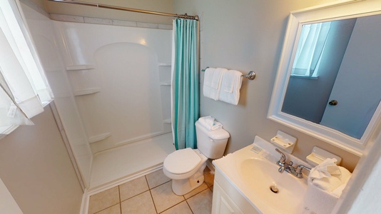 Private Master bath with a walk-in shower