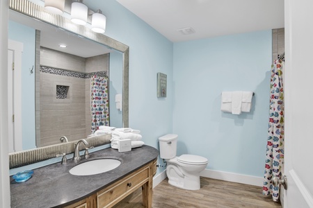 2nd floor hall bathroom with tub/shower combo