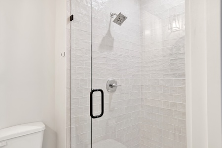 Private bathroom in Bedroom 5 has a with a walk-in shower