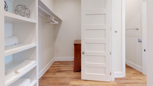 Master closet with plenty of space