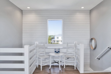 Seating area with a view on the top floor