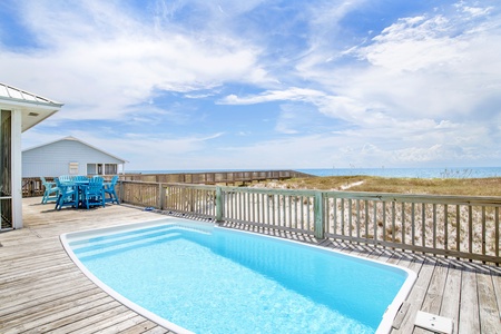 This home has a private beachside pool that can be heated during cooler months(additional fees apply