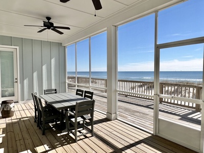 Screened porch access from the master