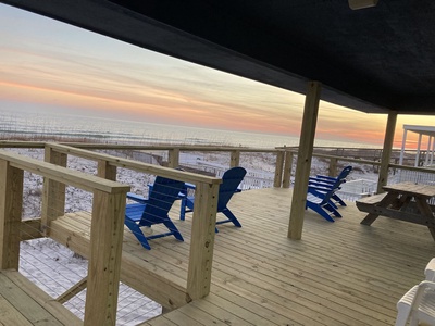 Enjoy the sunrise and the sunset from the newly replaced deck