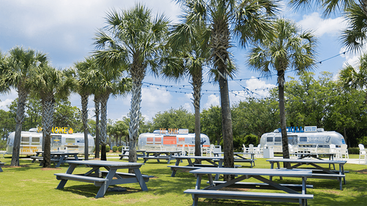 Food Trucks located on The Lawn at Beach Club