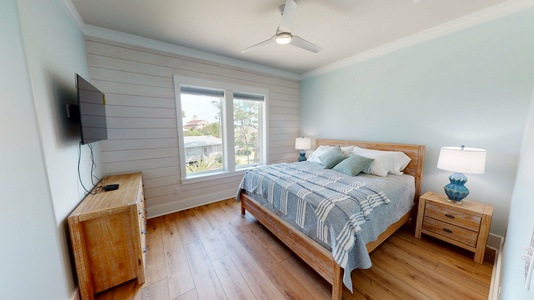Bedroom #2 is located on the 3rd floor with a king bed and private bathroom