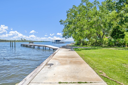 Bulkhead along the property