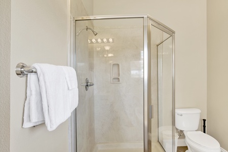 Plus, a walk-in shower