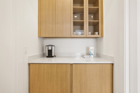 Coffee bar outside of the 3rd floor bedrooms