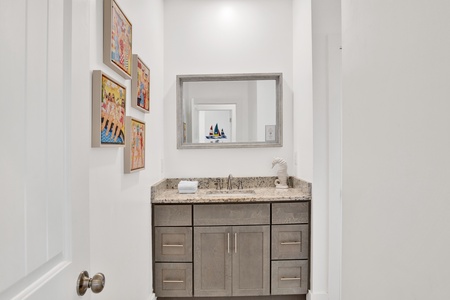 Guest bedroom 1 and 2 share the hallway bathroom