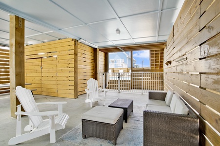 Covered lounging area