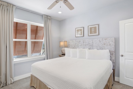 Bedroom 2 offers an attached bathroom, TV and King bed, sleeps 2