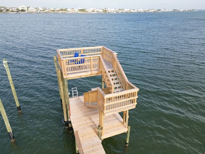 New observation platform and a swim ladder