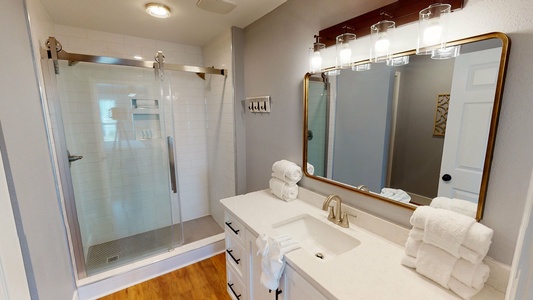 Private master bathroom with walk-in shower