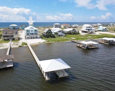 Private beach and pier