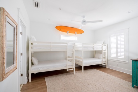 Bedroom #3 is on the 3rd floor and sleeps 4