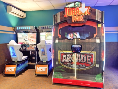 Arcade and gift shops